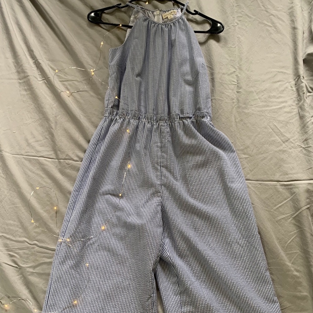 A Striped Light Blue Jumpsuit